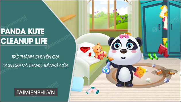 download panda kute cleanup life
