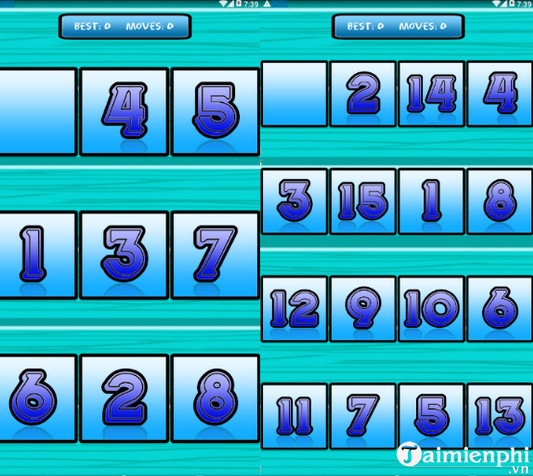 numberic puzzle blue