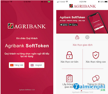 agribank soft token cho android