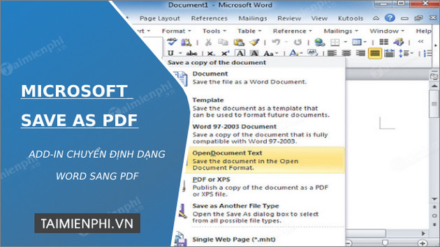 microsoft save as pdf