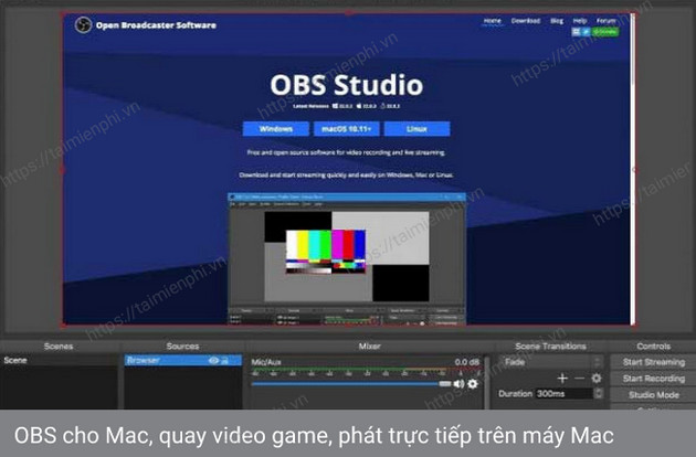 open broadcaster software cho mac