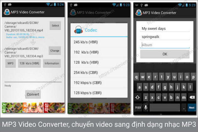 mp3 video converter cho android