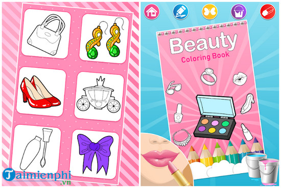 beauty coloring pages