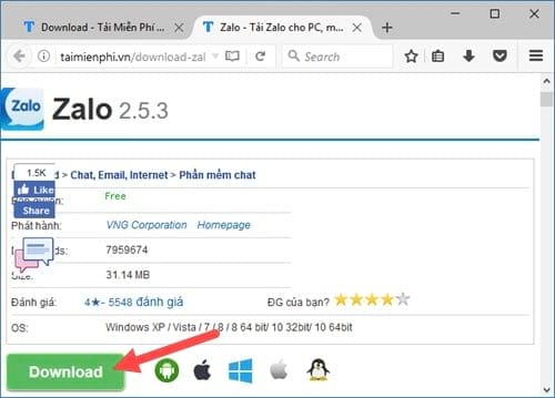 3 cach su dung zalo tren may tinh laptop 2