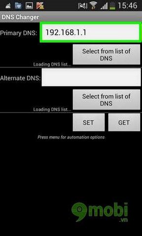 DNS mặc định trên Adroid doi dns tren android