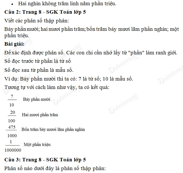 giai toan lop 5 phan so thap phan 2
