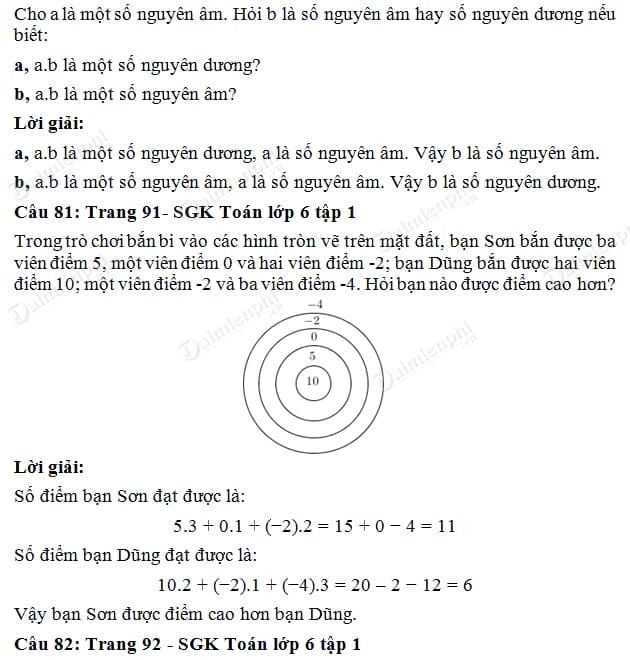 giai toan lop 6 nhan hai so nguyen cung dau