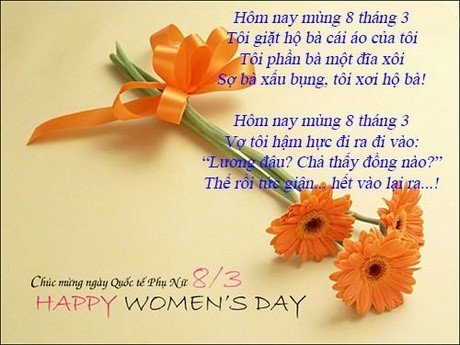NHỮNG BÀI THƠ CHÚC MỪNG 8/3 HÀI HƯỚC NHẤT | Trường Tiểu học Số 2 Quảng Phúc NHỮNG BÀI THƠ CHÚC MỪNG 8/3 HÀI HƯỚC NHẤT | Trường Tiểu học Số 2 Quảng Phúc