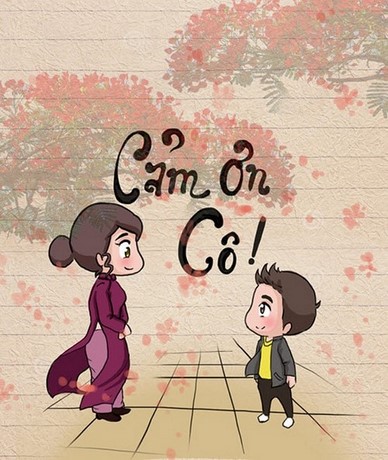 tranh ve co giao va hoc sinh 20/11
