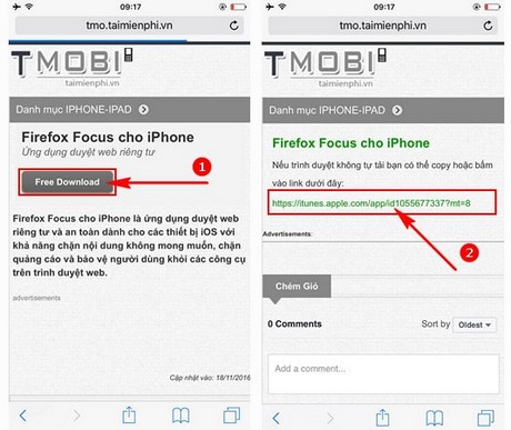 cai firefox focus tren iphone