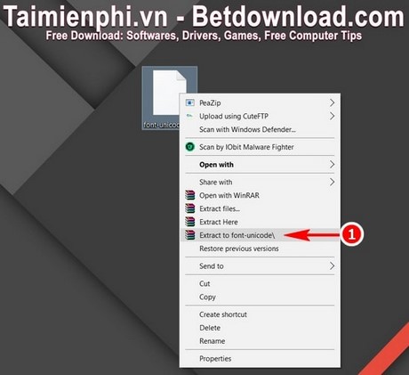 cach cai font unicode tren may tinh laptop