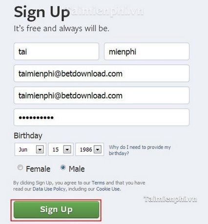 tài khoản Facebook, click Confirm nếu muốn lưu lại tài