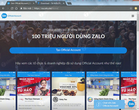cach dang nhap tai khoan zalo oa admin official account 2