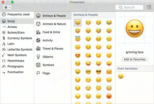 cach go cac ky tu co dau emoji bieu tuong tren mac 2
