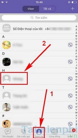 goi video call bang viber tren iphone