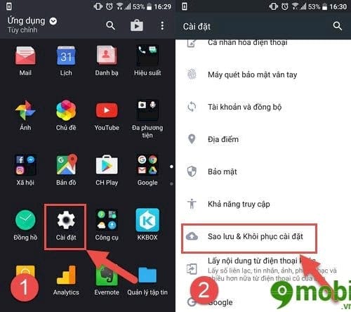 cach khoi phuc cai dat goc dien thoai htc 10 2
