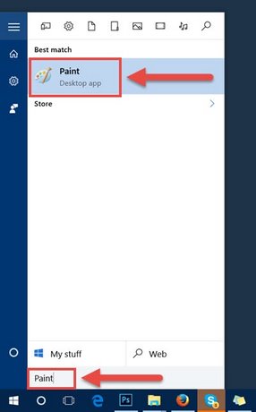 cach mo paint tren windows 10