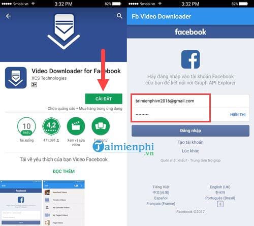 cach tai video tren facebook ve dien thoai 2