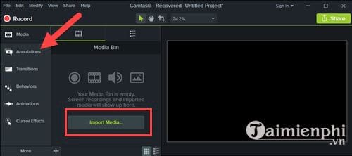 cach tao hieu ung chu chay cho video voi camtasia studio 2