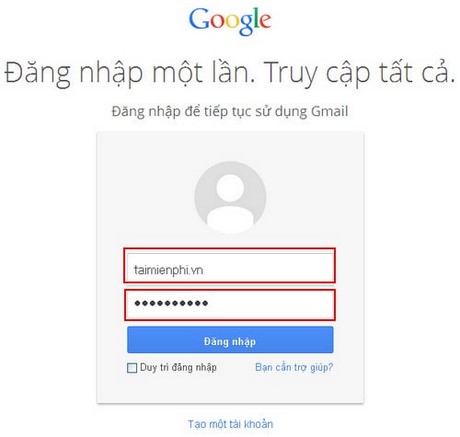 doi mat khau gmail