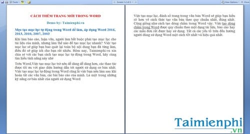 cach them trang moi trong word 2