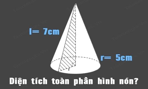 cong thuc tinh dien tich hinh non