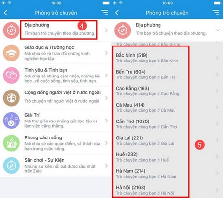 vao phong chat zalo