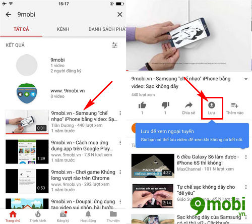 cach xem video youtube ngoai tuyen khong can internet tren dien thoai android iphone 2