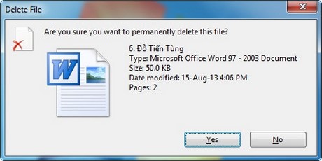 Cách xóa file dữ liệu không qua thùng rác cach xoa file du lieu khong qua thung rac