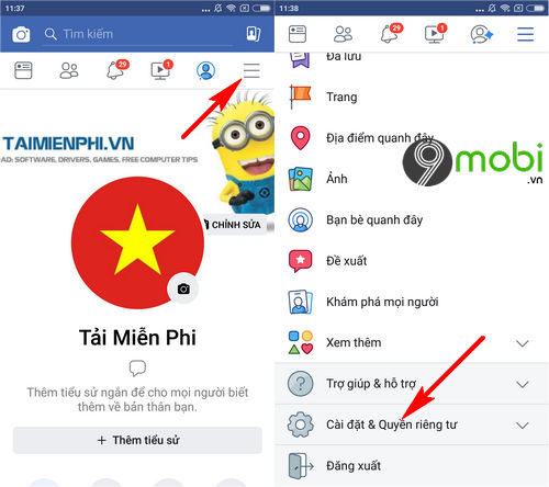 cach xoa lien ket facebook voi lien quan mobile 2
