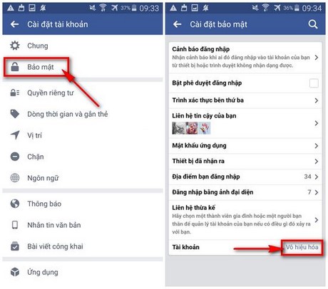 xoa tai khoan facebook tren dien thoai vinh vien