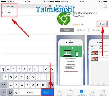 cai coc coc tren iphone, cach duyet web tren iphone bang coccoc