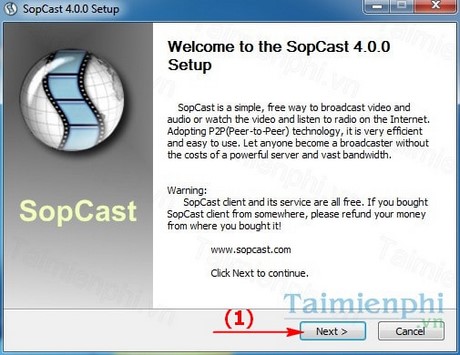 Cài đặt Sopcast cai sopcast