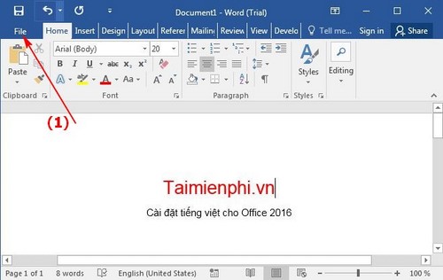 cai tieng viet cho office 2016