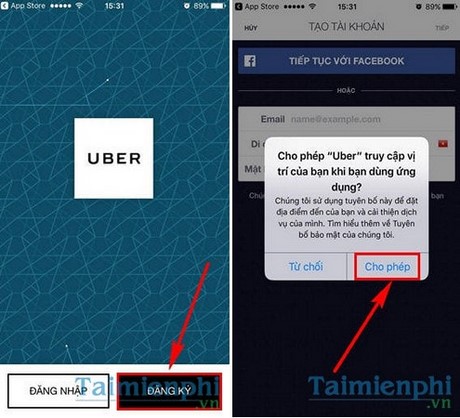 dang ky uber tao tai khoan uber