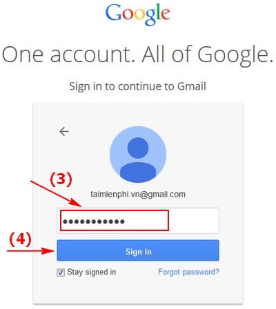 Hướng dẫn đăng nhập gmail gmail dang nhap