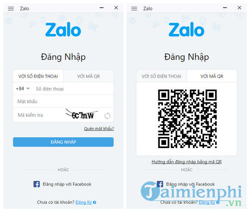 dang nhap zalo login zalo tren may tinh