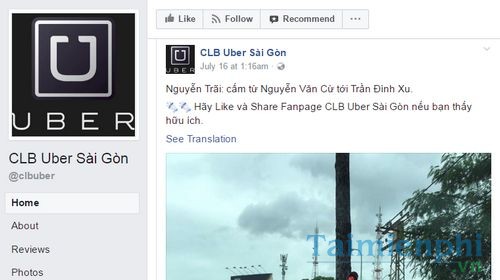 danh sach nhom uber tren facebook taxi uber xe om 2