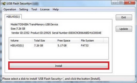 dat mat khau usb
