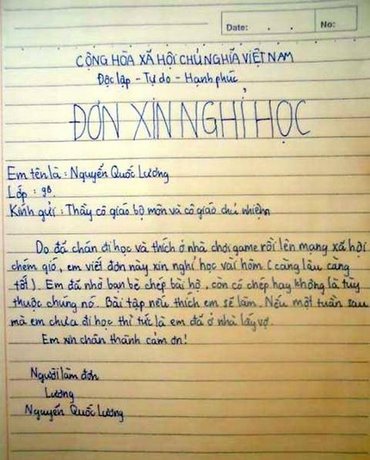 don xin nghi hoc hai huoc
