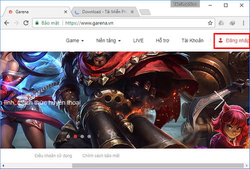 lay lai mat khau garena