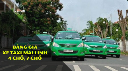 bang gia xe taxi mai linh 4 cho 7 cho