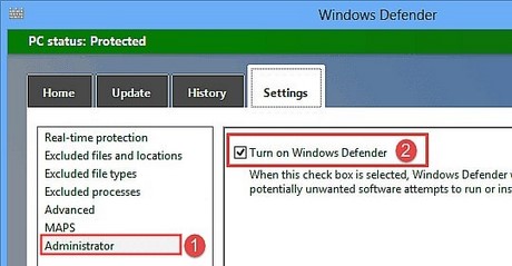 go bo windows defender phan mem diet virus tren win 8