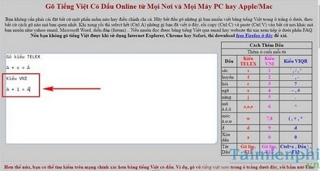cach go tieng viet online