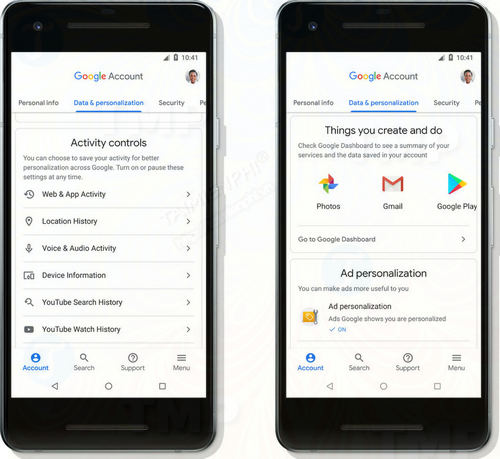 google thiet ke lai giao dien google account 2