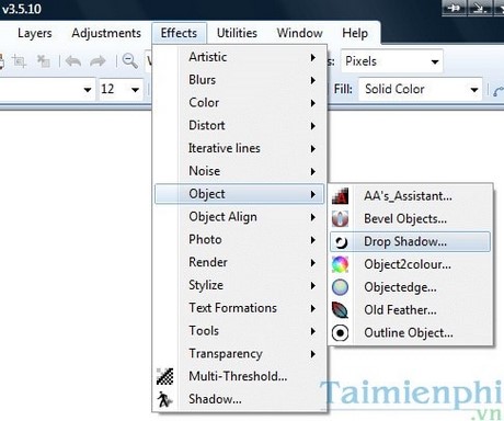 Làm hiệu ứng bóng đổ trong paint.net lam hieu ung bong do trong paint.net