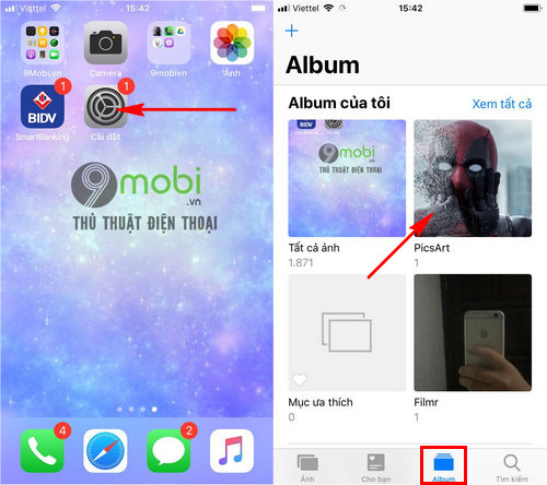 huong dan an hinh anh video tren iphone ios 12 2