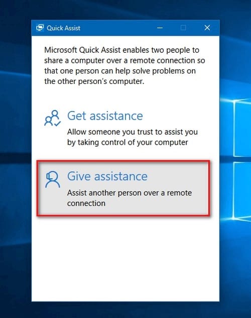 huong dan cai dat va su dung quick assist tren windows 10 thay the teamviewer 2