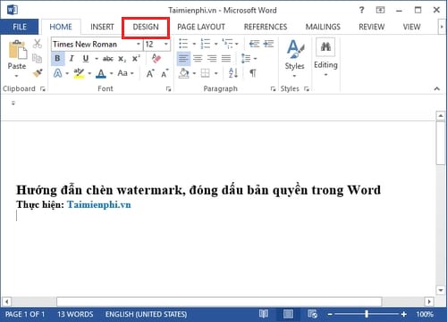huong dan chen watermark dong dau ban quyen trong word 2