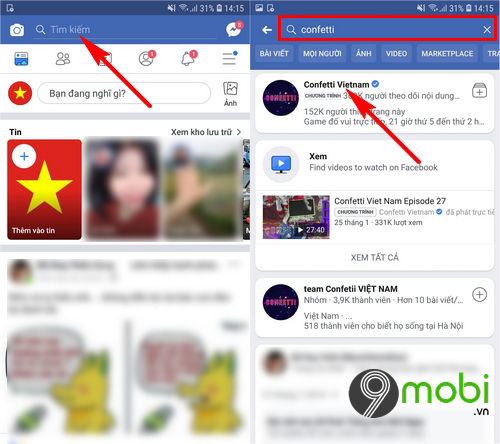 huong dan choi confetti tren facebook 2